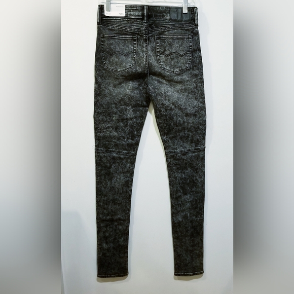 American Eagle Men's Black Acid Wash Next Level Flex Stacked Skinny Jeans 30x32 - Picture 2 of 12